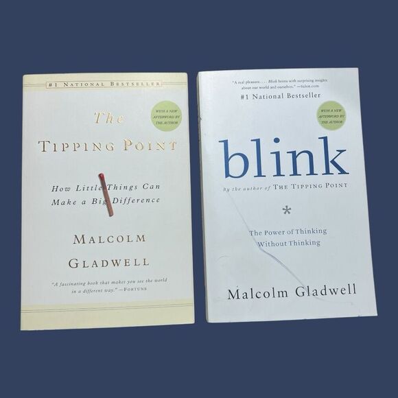 Set Of 2 Malcolm Gladwell The Tipping Point Blink National Bestseller Paperback - Picture 1 of 7